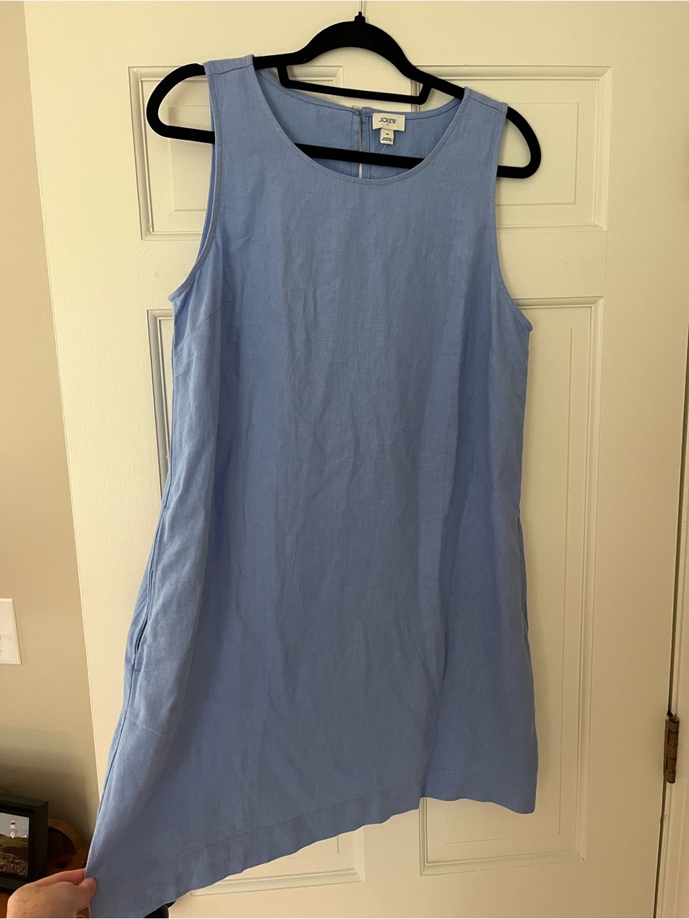 J. Crew Sky Blue Sleeveless A-Line Midi Dress